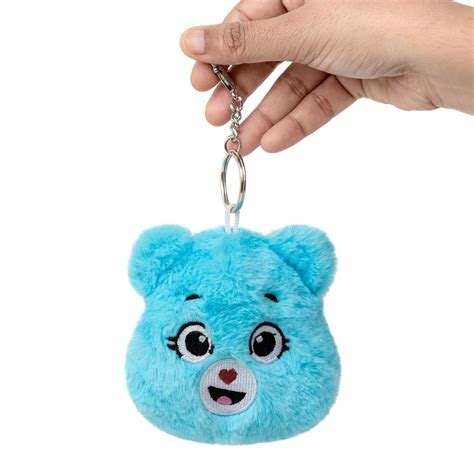 Mirada Smiley Face Keychain Plush Soft Toy - Turquoise Mini Stuffed ...