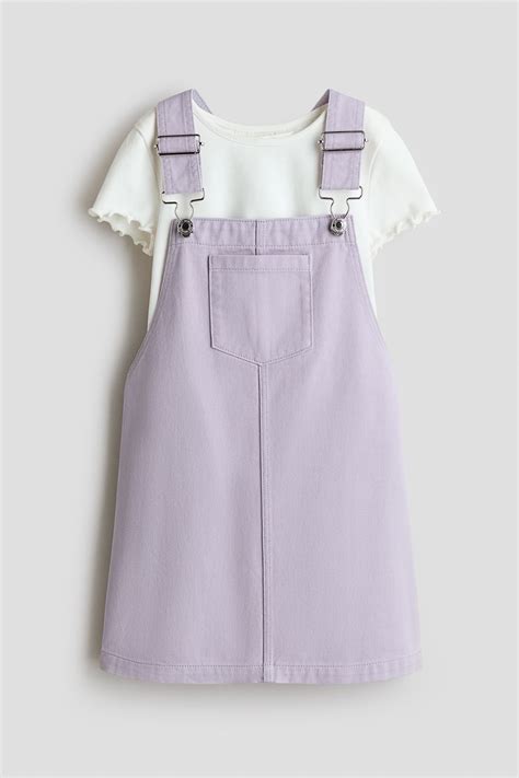 2-piece cotton set - Light purple/Cream - Kids | H&M IN