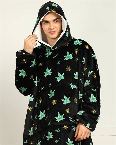 Weed Wearable Sherpa Blanket Hoodie - The Switchover
