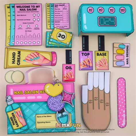 Buy Nail Salon Game Kit Printable DIY Children's Activity, Fun Home ...