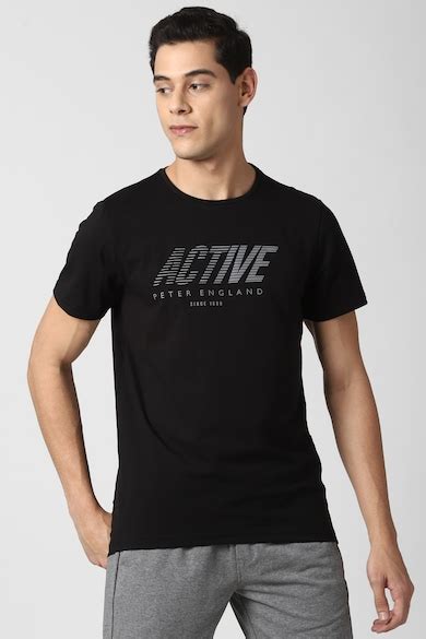 Buy Men Black Print Round Crew Neck Crew Neck T-shirt Online - 673648 ...