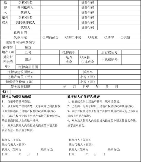 南京市房地产抵押登记申请书_word文档在线阅读与下载_文档网