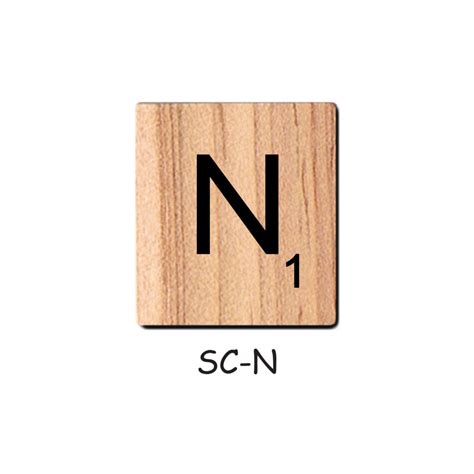 Letter N - Wooden Scrabble Tiles - BSIRI GAMES