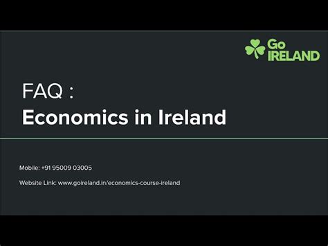 Masters in Economics in Ireland | MSc Economics in Ireland | GoIreland