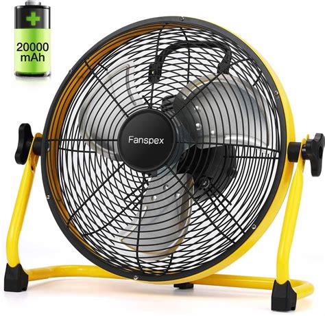20000mAh Oscillating Battery Operated Fan w/Remote, 10 Inch Cordless ...