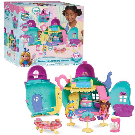 Buy Disney Junior Alice’s Wonderland Bakery Playset and Toy Figures, 15 ...