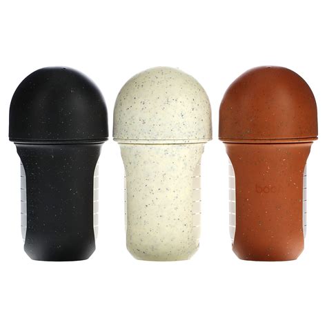 Boon, Nursh, Silicone Pouch Bottle, Medium, 3 Months +, 3 Bottles, 8 oz (236 ml) Each