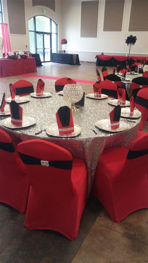 Pin by Shanta Burns on Black Red and Gray Wedding | Birthday party ...
