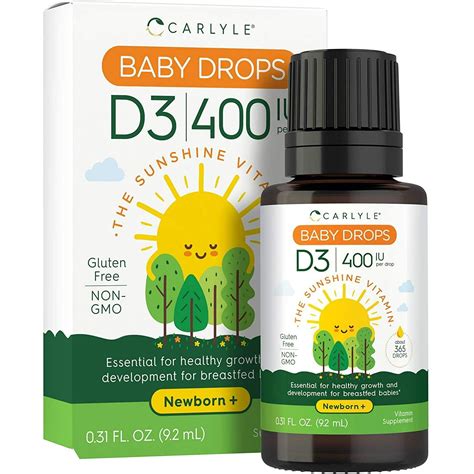 Vitamina D3 Para Bebés Crecimiento Sano - Vitamina D3 400 Iu Carlyle ...