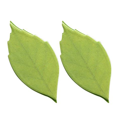 Set of 2 Leaf Post Sticky Notes, Creative Simulate Tree Leaf 20 Pages ...