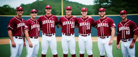 University of Arkansas Baseball Team's Striking Pose in Tight Uniforms ...