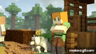 VILLAGE RAID - Alex and Steve Life (Minecraft Animation) on Make a GIF