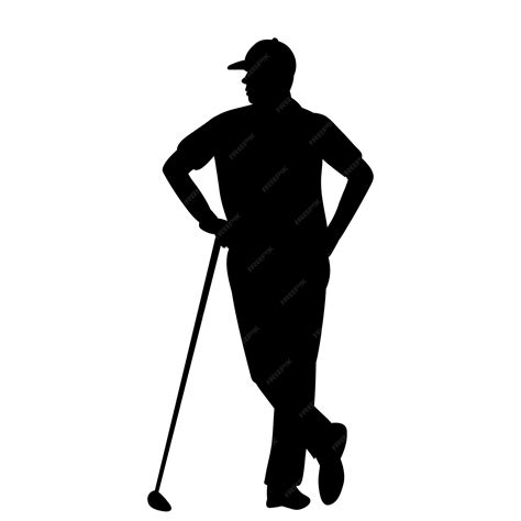 Premium Vector | Silhouette of a male golfer on a white background vector - silhouette of golfer
