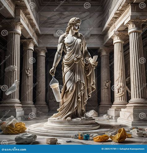 Statue of Aphrodite in Front of the Pantheon in Athens, Greece Stock ...