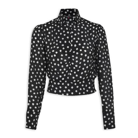Black Polka Dot Blouse (3116408) | Identity