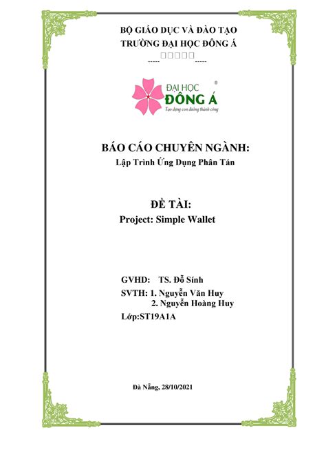 Báo-Cáo-Project - It is easy - BỘ GIÁO DỤC VÀ ĐÀO TẠO TRƯỜNG ĐẠI HỌC ...
