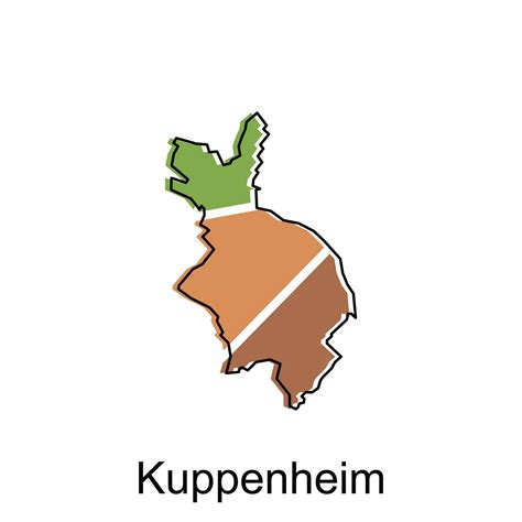 map of Kuppenheim vector design template, national borders and ...