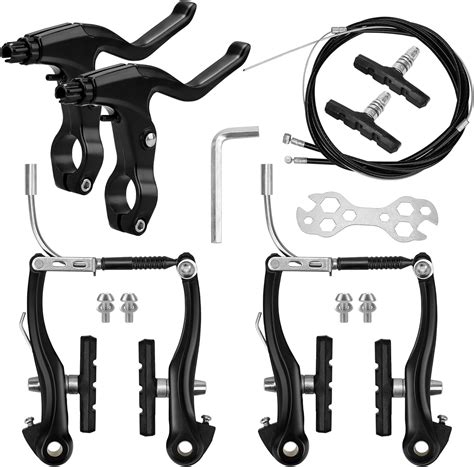Kigniote Bike Brakes Set V Brakes Set Include：V Brakes Bike Brake Cables Bike Brake Lever Bike ...