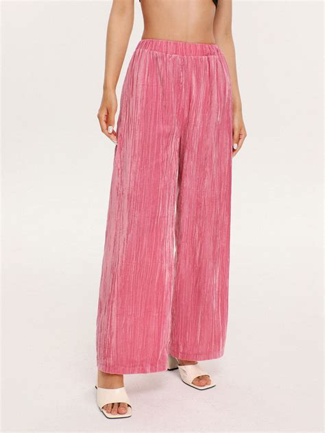 Pink Wide Leg Trousers - Cider