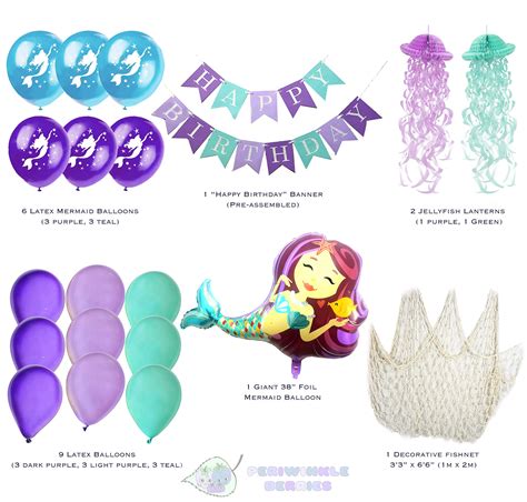 Mermaid Birthday Decorations – Mermaid Birthday Party Supplies ...