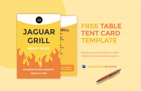 Table Tent Templates Microsoft Word