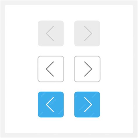 Premium Vector | Left and right arrows ui elements kit