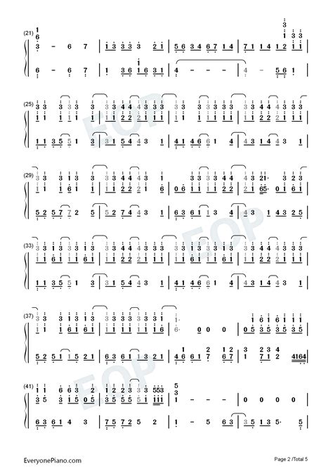 Dirt-Florida Georgia Line Numbered Musical Notation Preview -EOP Online ...