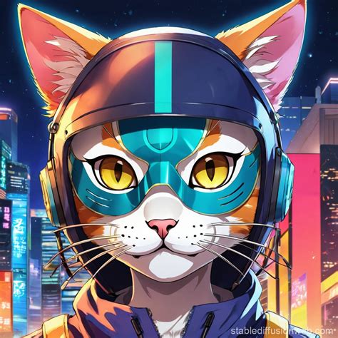 Cat Wearing a Mask | Stable Diffusion Online