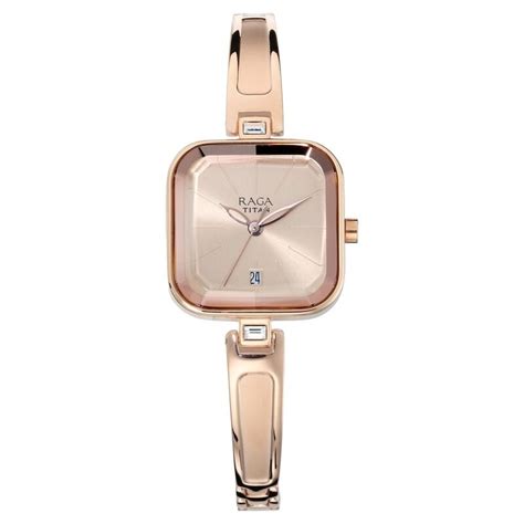 Buy Online Titan Raga Viva Rose Gold Dial Women Watch With Metal Strap ...