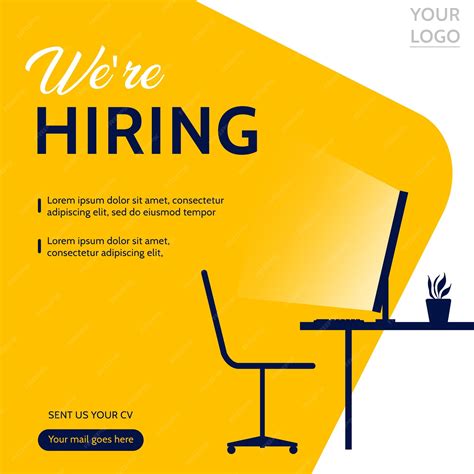 Free psd template for we are hiring design post | Premium PSD
