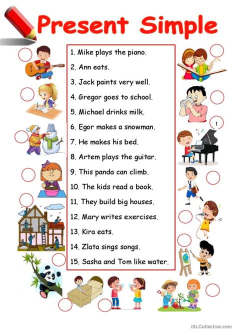 Image result for Present Simple Grammar Exercises