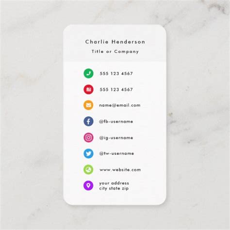 Business Cards with Social Media Icons 的图像结果