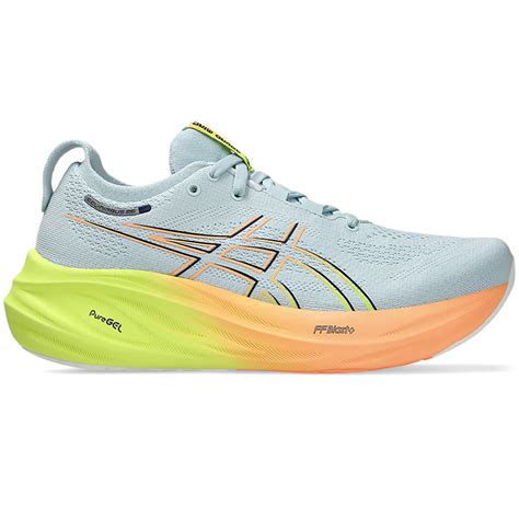 Asics GEL-Nimbus 26 Paris Shoes in Cool Grey/Safety Yellow — UFO No More
