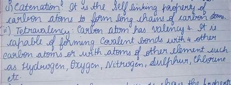 what is catenation and tetravalency - Brainly.in