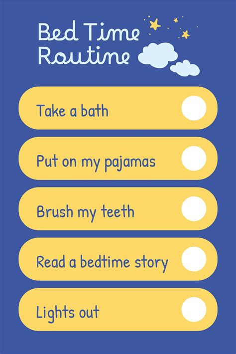 Elementary Bedtime Routine Charts - 10 Free PDF Printables | Printablee