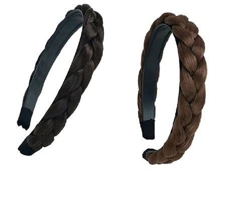 Fashion Alley Braided Plastic Hair2pc Plaited Braided Headband ...
