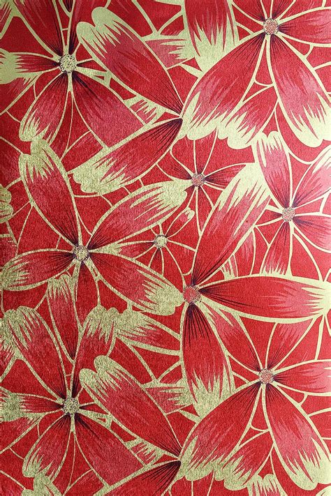 Red and Golden 3D Korean Stylish Wallpaper : Amazon.in: Home Improvement