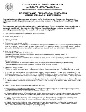 Texas Hvac License - Fill Online, Printable, Fillable, Blank | pdfFiller
