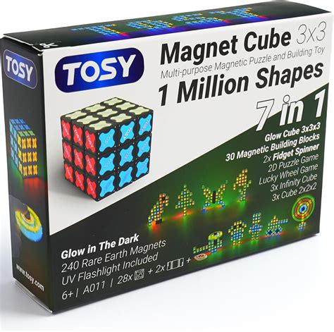 TOSY Magnet Cube 3x3-30 Blocks, 240 Magnets, Multipurpose: Creative ...
