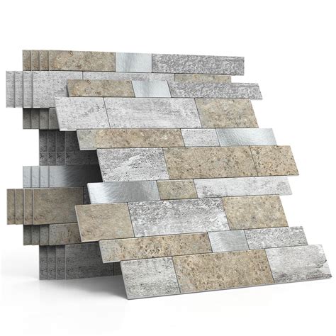 M MOFIT 3D Brick Self Adhesive Wall Tiles,Marble Tile Stickers for ...