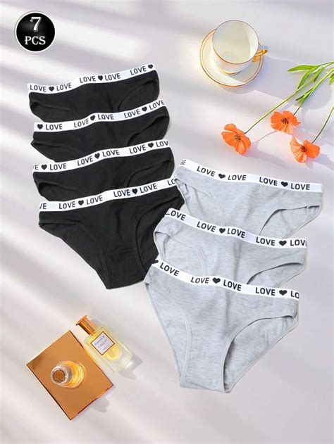 7 Peças Conjunto de Calcinhas Femininas de Cintura Baixa, Confortáveis ...