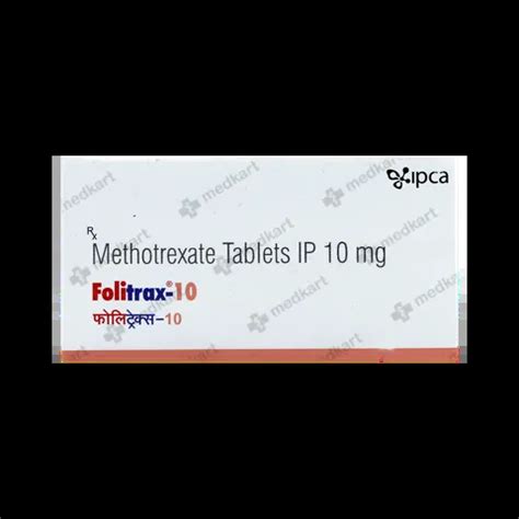 FOLITRAX 10MG TABLET 10'S Price, Uses, Side Effects & Substitutes | Medkart
