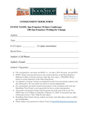 Image result for Consignment Form Book