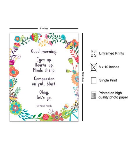 Buy Lin-Manuel Miranda Good Morning Merchandise - Positive Quotes Wall ...