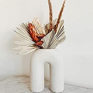 Buy Craftribal Inverted U Shape Ceramic Minimalist Aesthetic Flower ...