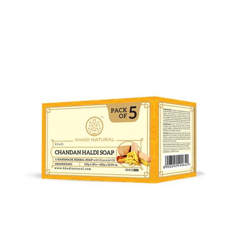 Khadi Natural Chandan Haldi Soap Value Pack of 5