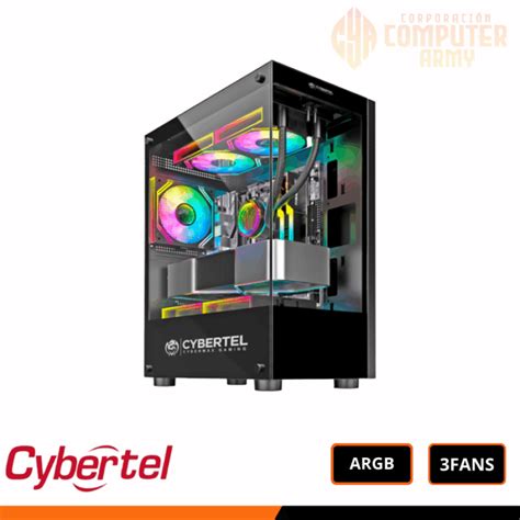 CASE CYBERTEL POSEIDON 3 FAN RGB DOBLE VIDRIO TEMPLADO BLACK – COMPUTER ...