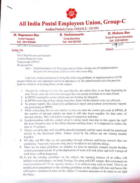 Implementation of CSI Project and Problems arising out of Implementation