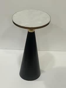 Venus International : Side Table with White Marble TOP Size 11X11X21.5 ...