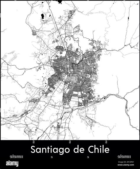 City Map South America Chile Santiago de Chile vector illustration ...